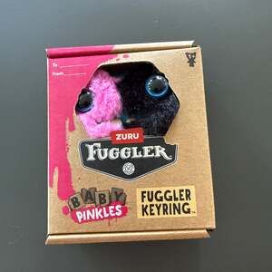 Zuru Fuggler Baby Pinkles Keyring Reek-O Black and Pink Monster Plush Mini